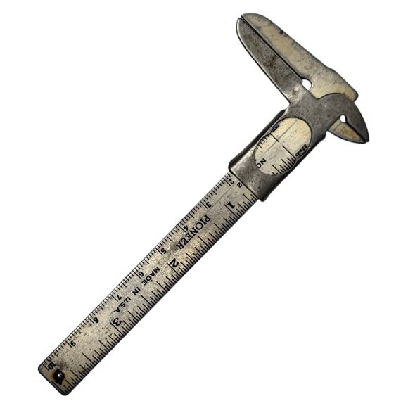 Vintage PIONEER No. 2402 Draftsman Machinist Sliding Caliper Measurement Ruler - Picture 4 of 6